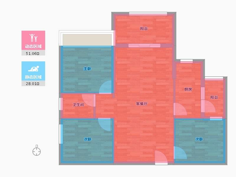 广东省-湛江市-御福嘉园-71.01-户型库-动静分区