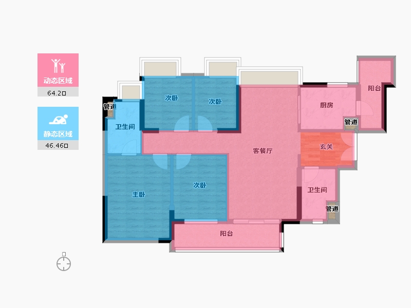 广东省-广州市-凯德・万黛-100.01-户型库-动静分区