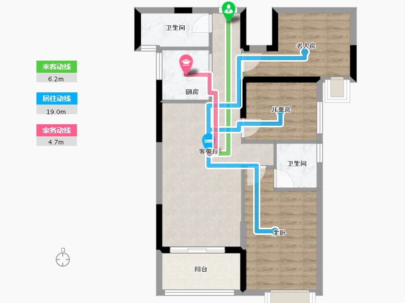 广东省-广州市-海伦堡・海琴湾-73.53-户型库-动静线