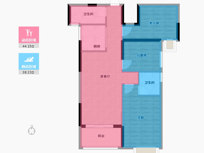 广东省-广州市-海伦堡・海琴湾-73.53-户型库-动静分区