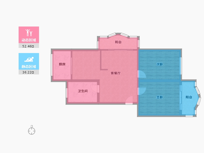 山东省-烟台市-樱花苑小区-79.84-户型库-动静分区