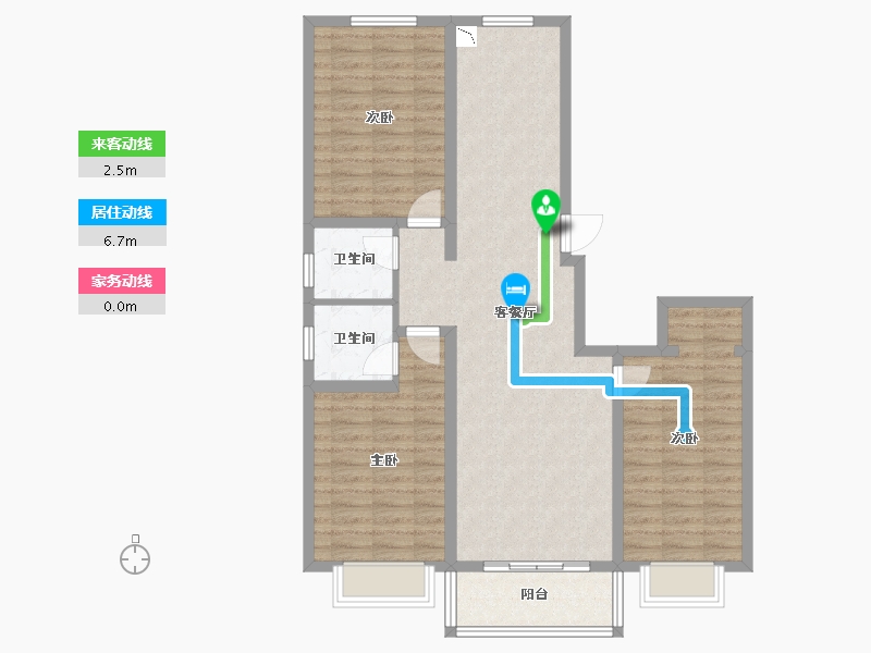 河北省-邢台市-沙河张庄村-96.74-户型库-动静线