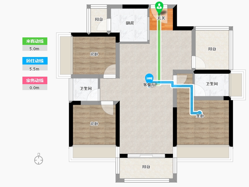 广东省-深圳市-龙光・天禧-82.70-户型库-动静线