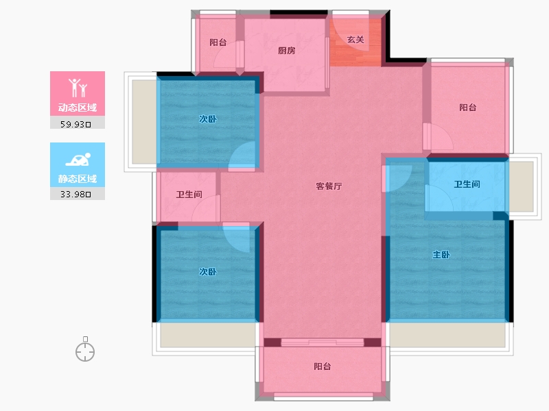 广东省-深圳市-龙光・天禧-82.70-户型库-动静分区