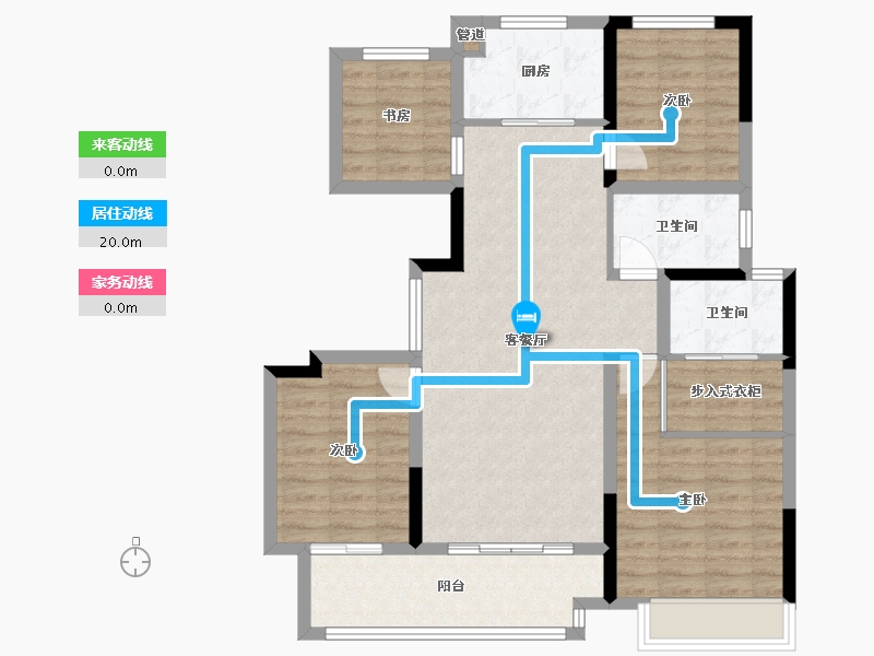 山东省-泰安市-吾悦华府-96.33-户型库-动静线