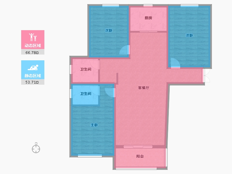 山东省-枣庄市-富翔兰亭郡-108.31-户型库-动静分区