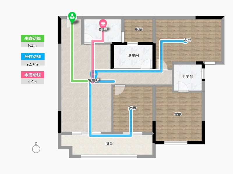 福建省-宁德市-蔚蓝铭著-118.00-户型库-动静线