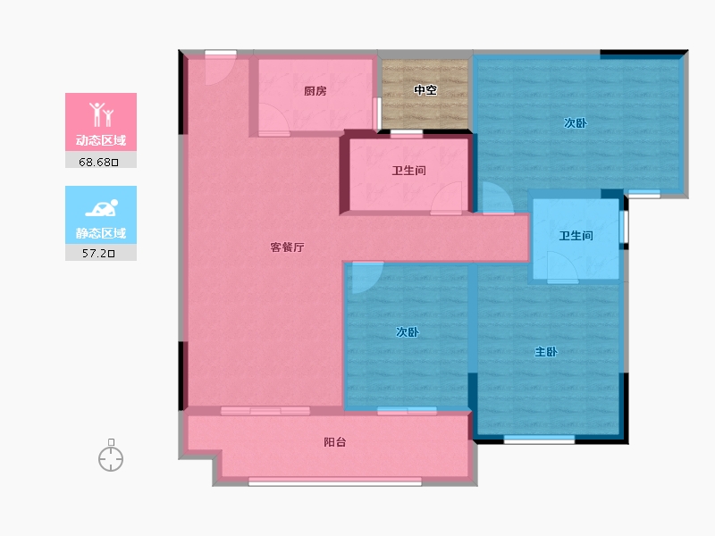 福建省-宁德市-蔚蓝铭著-118.00-户型库-动静分区