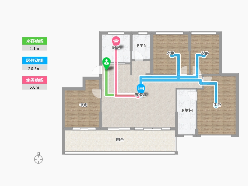 海南省-三亚市-北京城建海云府B3-119.14-户型库-动静线