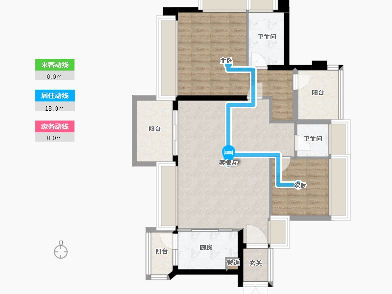 广东省-深圳市-天健天骄南苑-89.34-户型库-动静线