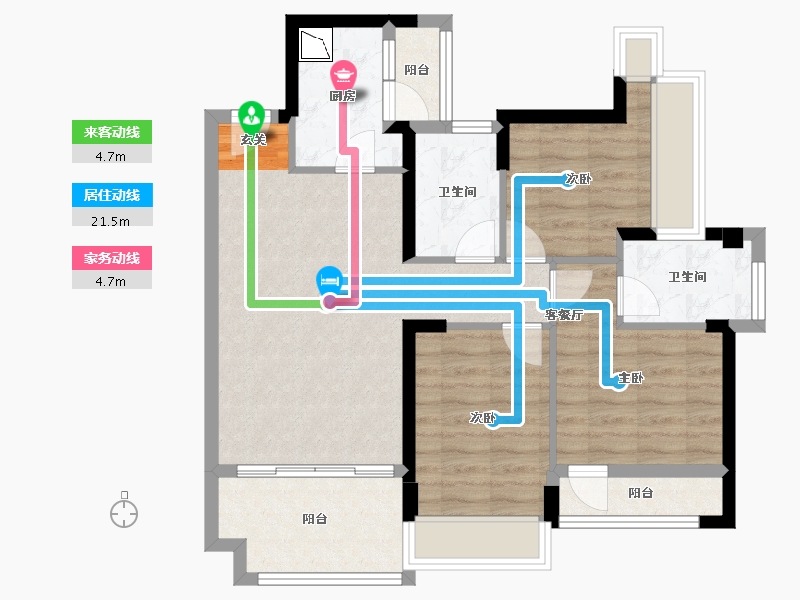 广东省-深圳市-宝昌利御景御峰公馆-79.42-户型库-动静线