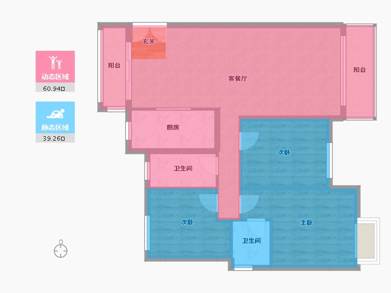 江西省-抚州市-鸿景书苑-90.92-户型库-动静分区