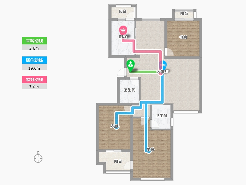 河北省-廊坊市-海润印象-111.14-户型库-动静线