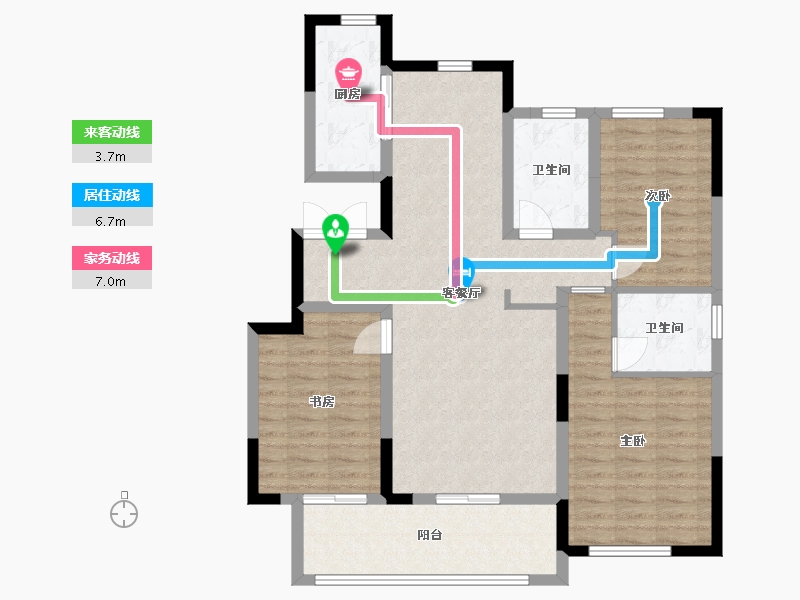 安徽省-合肥市-蓝城凤起巢鸣-99.65-户型库-动静线