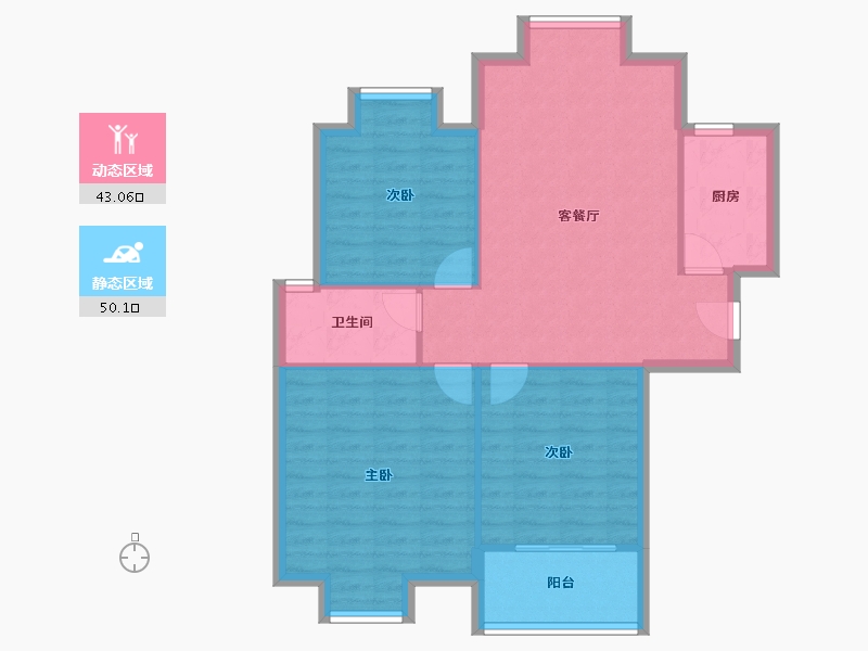 江苏省-苏州市-锦邻缘-85.12-户型库-动静分区