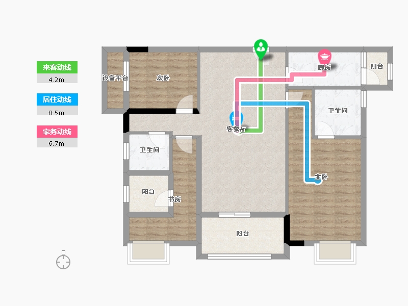 福建省-泉州市-奥能金港湾-92.00-户型库-动静线