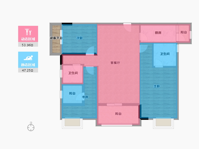 福建省-泉州市-奥能金港湾-92.00-户型库-动静分区