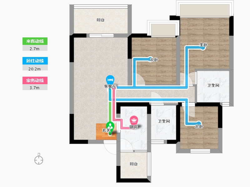 四川省-成都市-百郦锦城-70.15-户型库-动静线