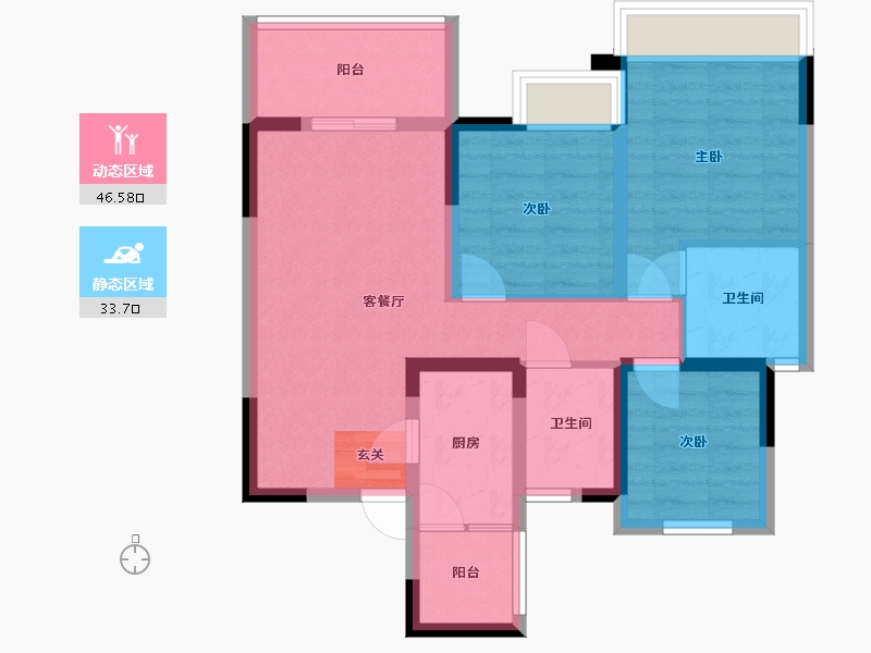 四川省-成都市-百郦锦城-70.15-户型库-动静分区