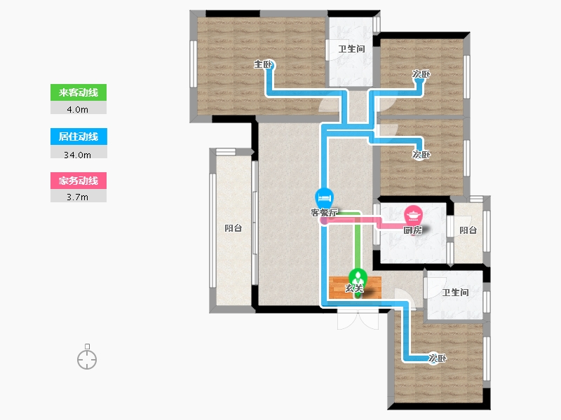 四川省-成都市-花样年江山-103.03-户型库-动静线