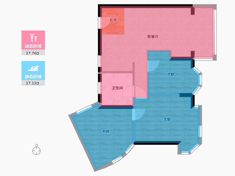 广东省-深圳市-鸿瑞花园-67.53-户型库-动静分区