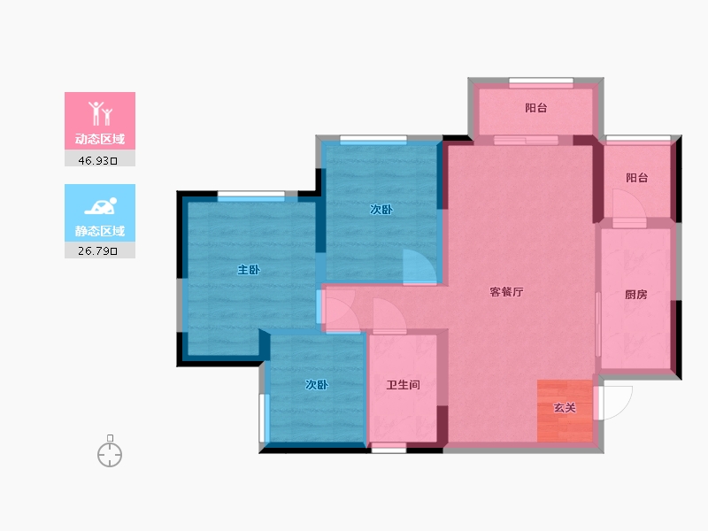 四川省-成都市-招商愉樾-65.27-户型库-动静分区