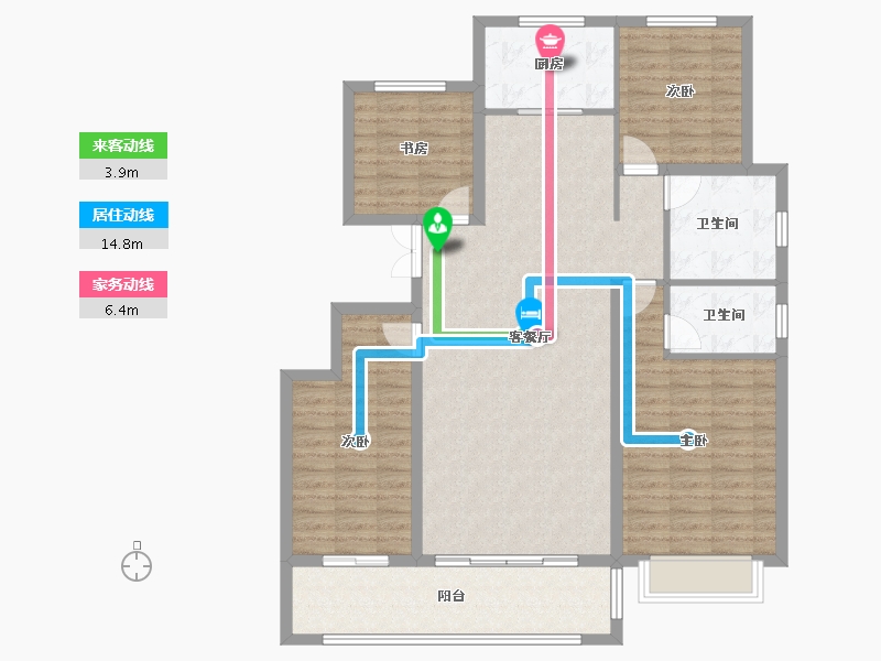 山东省-临沂市-汇金湾-121.07-户型库-动静线