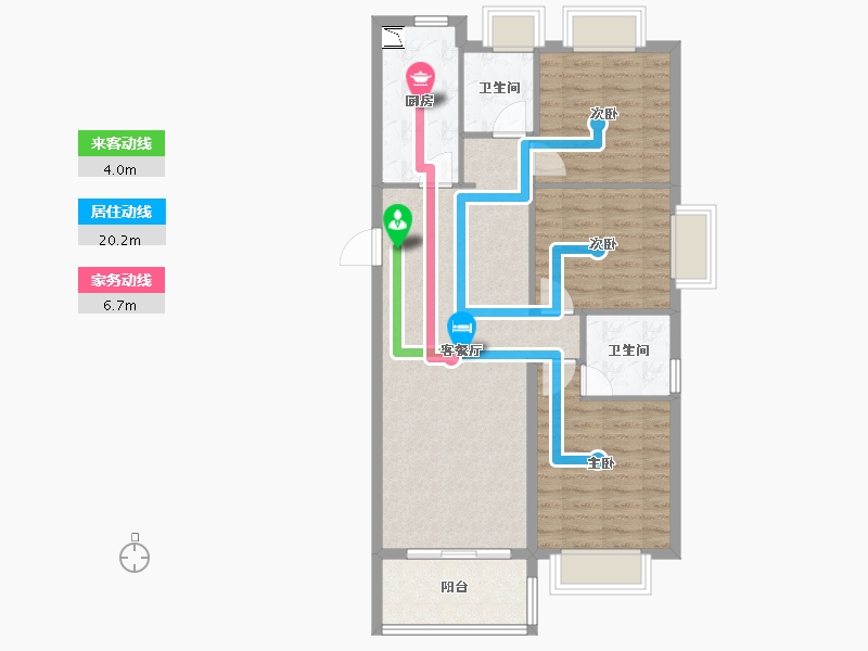 湖北省-武汉市-东湖金茂府-84.52-户型库-动静线