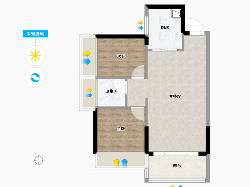 广西壮族自治区-桂林市-大龙城-52.37-户型库-采光通风