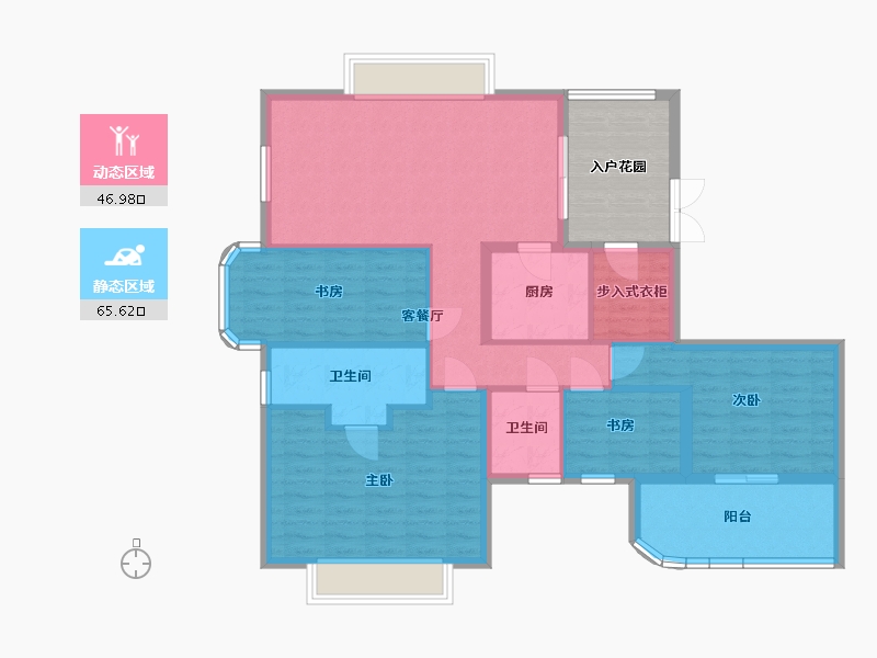 云南省-昆明市-盛高大城-109.70-户型库-动静分区