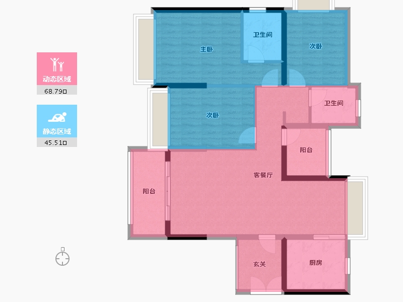 广东省-湛江市-泰汇广场-102.49-户型库-动静分区