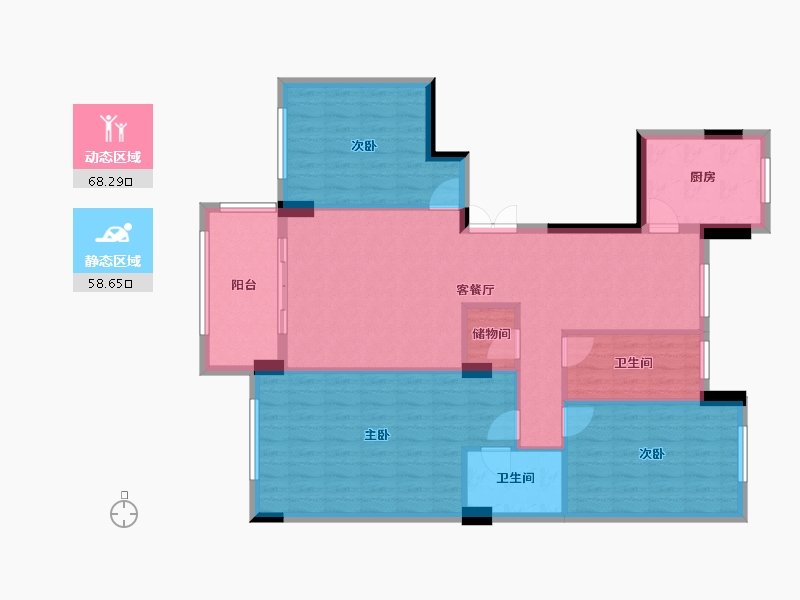 浙江省-温州市-华阳花苑-115.28-户型库-动静分区