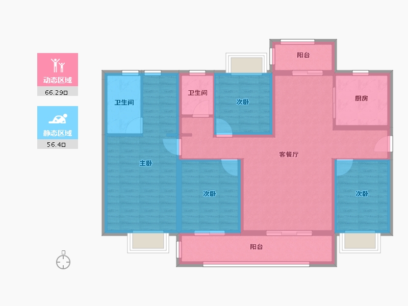 广东省-潮州市-万绿花园-109.28-户型库-动静分区