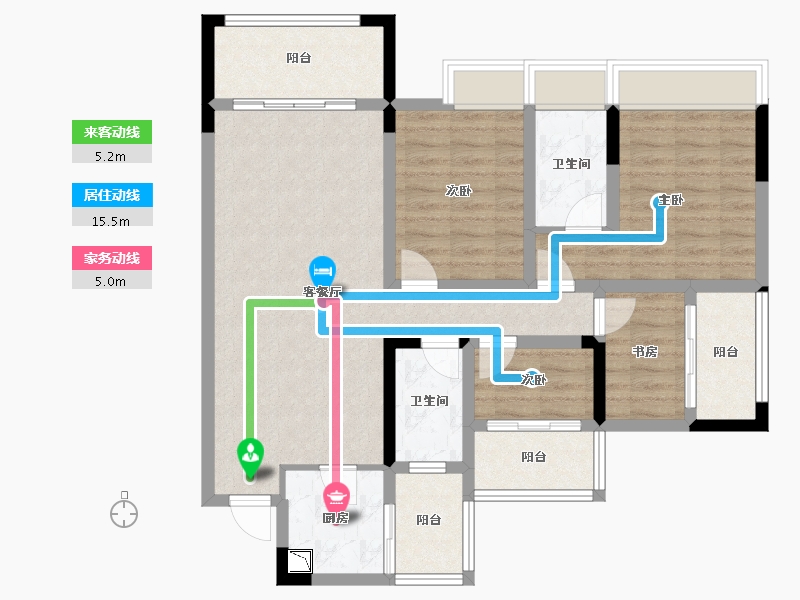 四川省-达州市-时代中央城-95.54-户型库-动静线