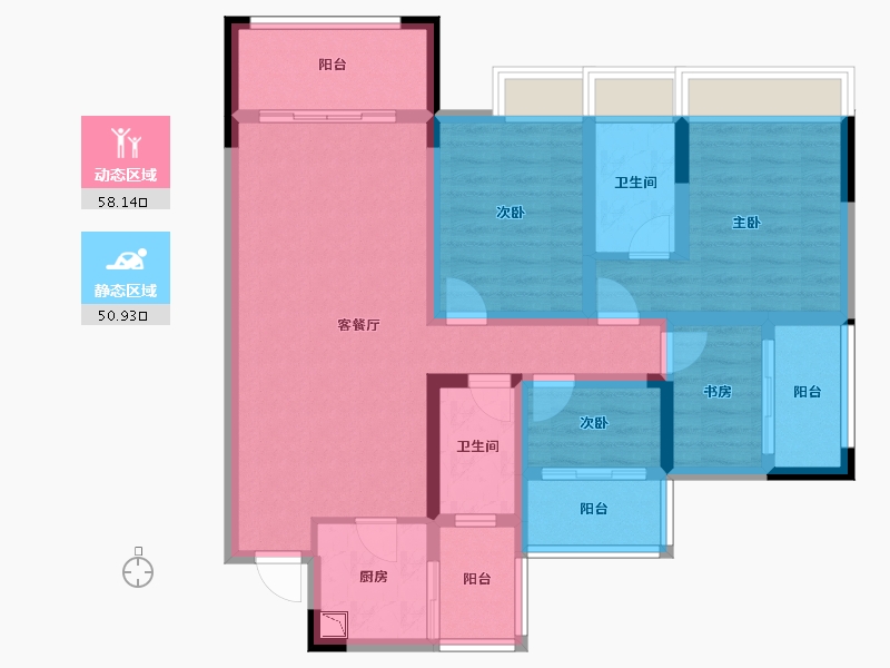 四川省-达州市-时代中央城-95.54-户型库-动静分区