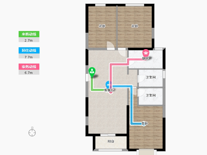 山西省-阳泉市-洪城新居-95.94-户型库-动静线