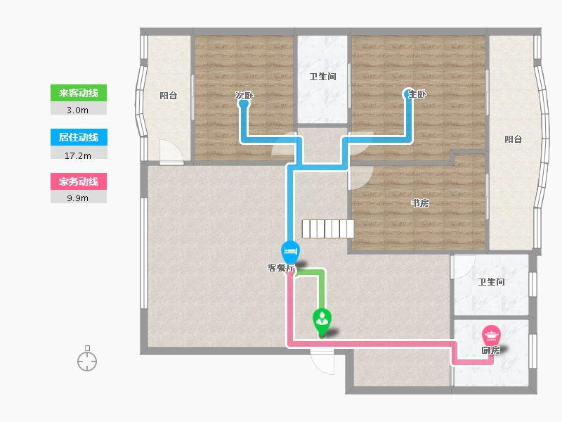 湖北省-武汉市-狮龙花园-135.19-户型库-动静线