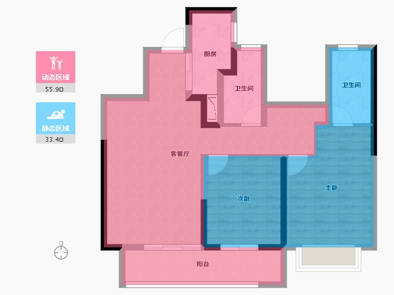 云南省-昭通市-融创九棠府-78.48-户型库-动静分区