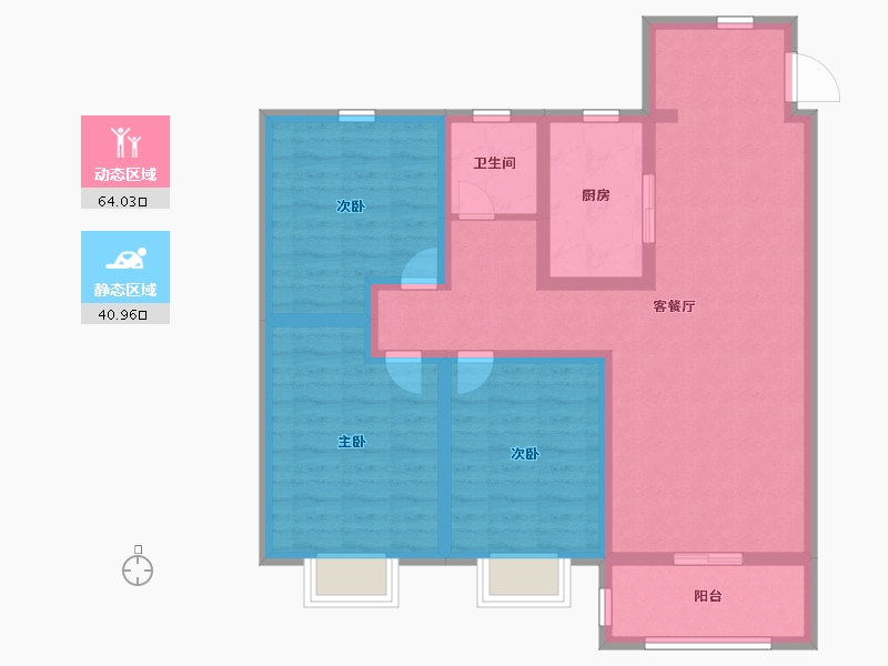 山东省-潍坊市-兴业舜德帝景-93.00-户型库-动静分区