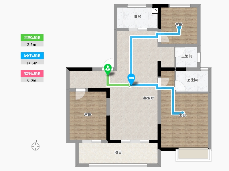 安徽省-阜阳市-壹号府邸-97.56-户型库-动静线