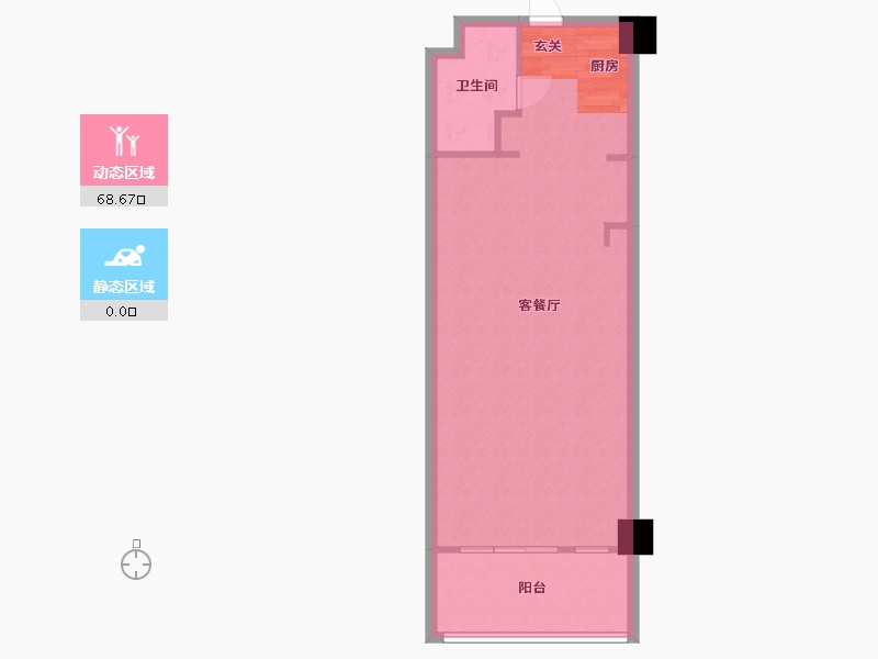 浙江省-宁波市-江湾SOHO-62.89-户型库-动静分区