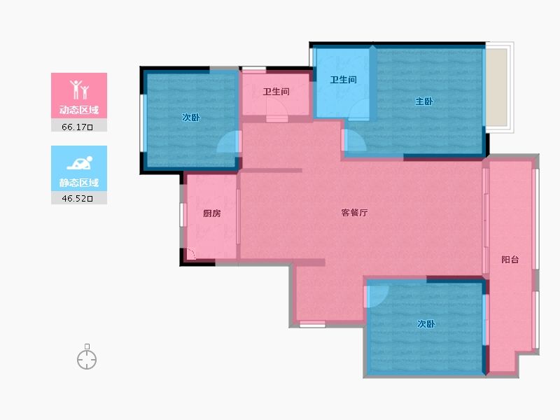 山东省-潍坊市-世茂云图-101.00-户型库-动静分区