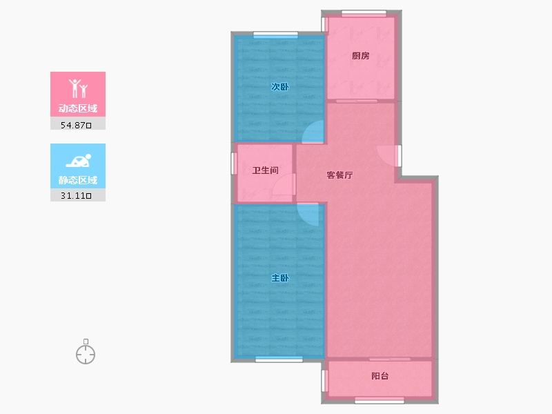 山东省-青岛市-滨海苑-78.94-户型库-动静分区