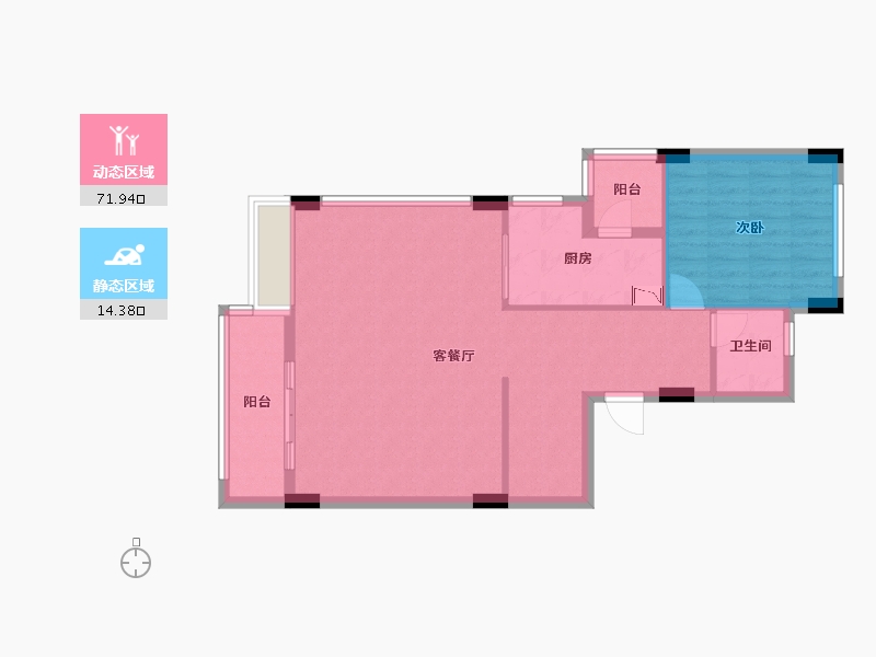 广东省-深圳市-前海时代・CEO公馆-77.96-户型库-动静分区