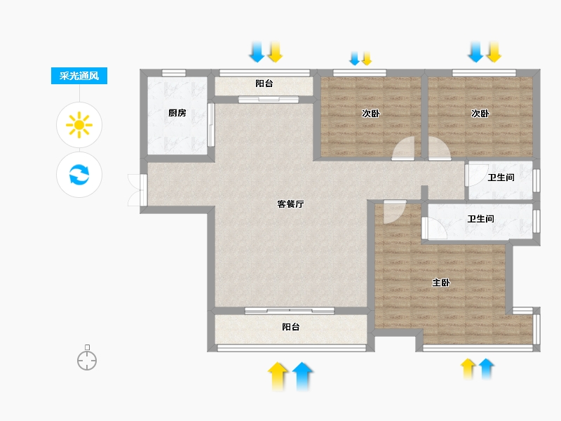 陕西省-渭南市-海兴国际-108.22-户型库-采光通风