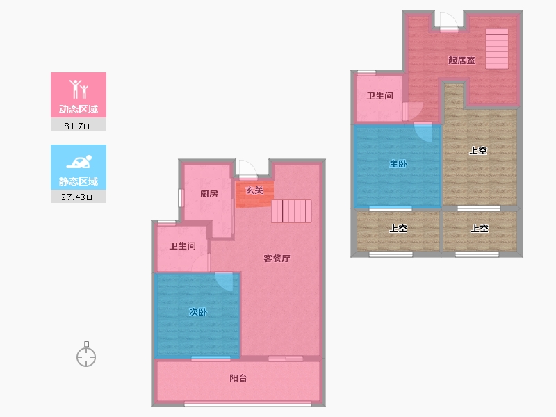 安徽省-合肥市-城建琥珀东华府-123.58-户型库-动静分区