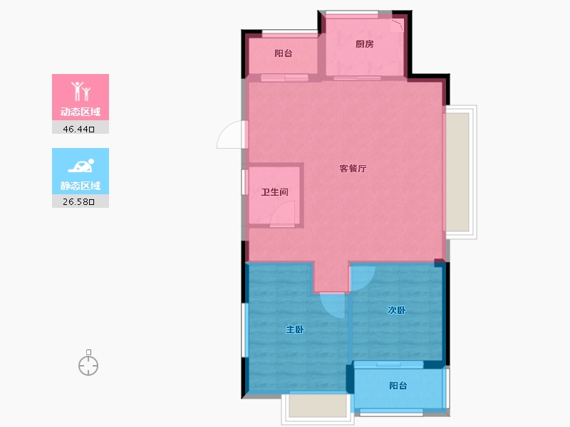 浙江省-嘉兴市-春风里-66.08-户型库-动静分区