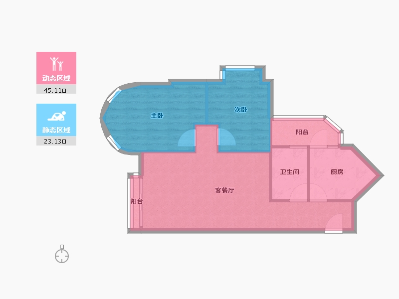 广东省-广州市-汇侨新城-62.00-户型库-动静分区