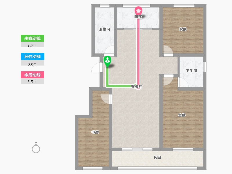 山东省-聊城市-明珠嘉苑-105.13-户型库-动静线