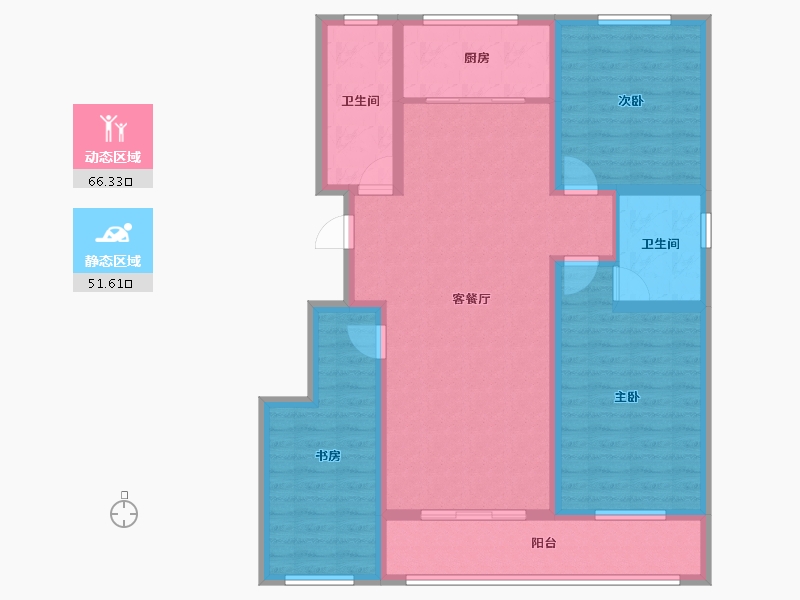 山东省-聊城市-明珠嘉苑-105.13-户型库-动静分区